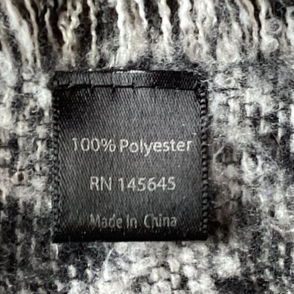 Soft Leopard Print Fringed Edge Scarf 25x71" approx. Grays and Black #318D - Picture 7 of 8